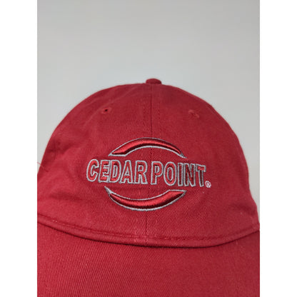Cedar Point Slideback Hat Embroidered Logo Red Jacobson Cap Adjustable