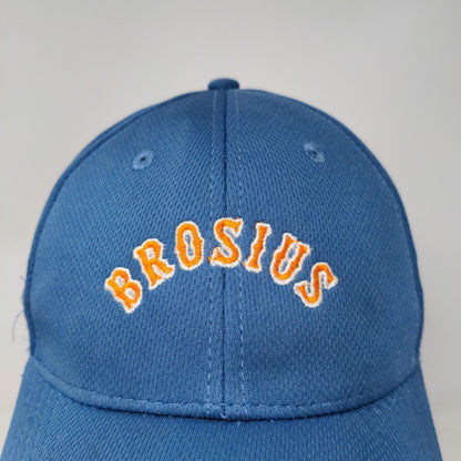 Sport-Tek Mens Brosius Strapback Hat Blue Adjustable Embroidered Logo