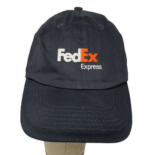 FedEx Express Mens Slideback Hat Blue Size RG-RG Embroidered Logo