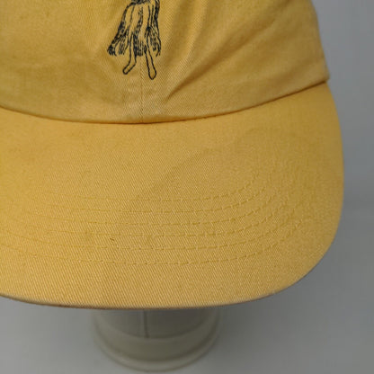 GAP Girl's Slideback Hat Yellow Size M Embroidered Hula Girl Logo Cotton