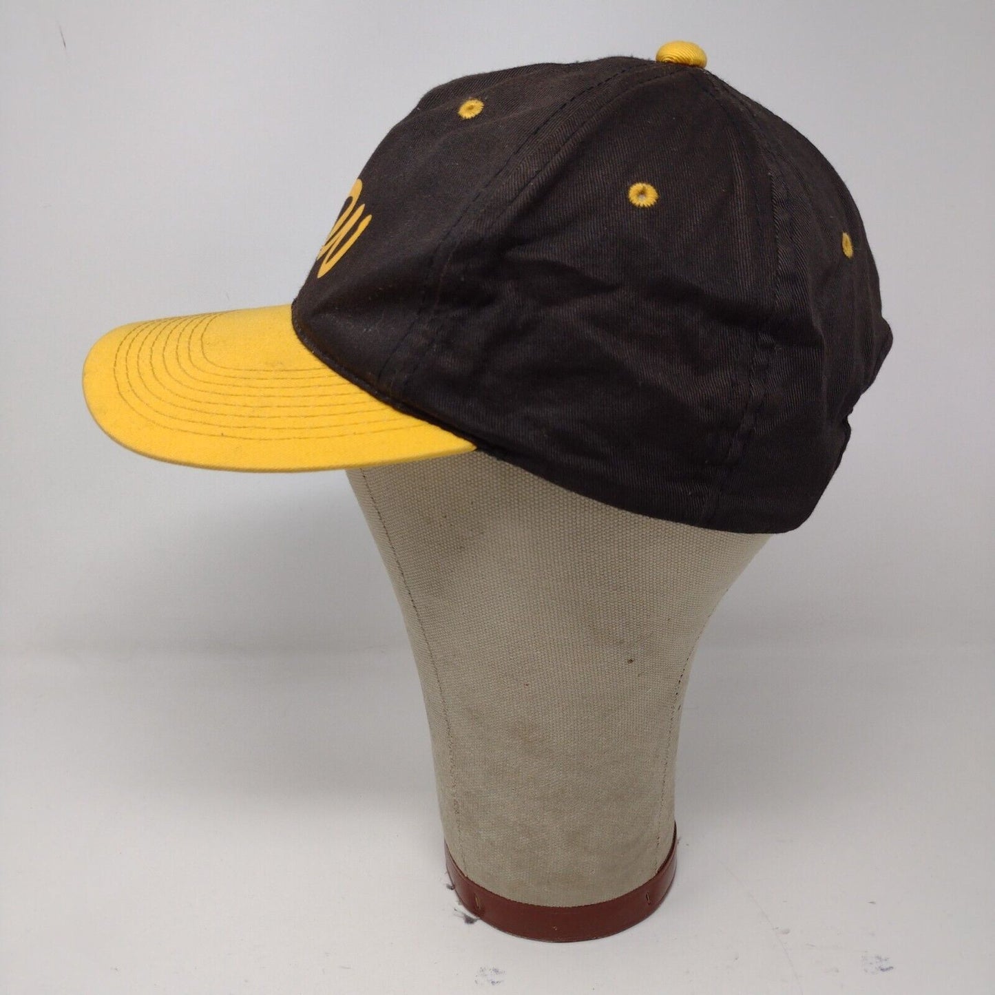 Outdoor Cap PW Black Yellow Snapback Hat Cap Adjustable OSFM Graphic Print