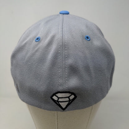 Pacific Headwear Men's Fitted Hat Gray Size L/XL Embroidered Big Logo DS Diamond