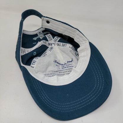 Tommy Hilfiger Men's Slideback Hat Blue Size OS Embroidered Fish Logo Cotton