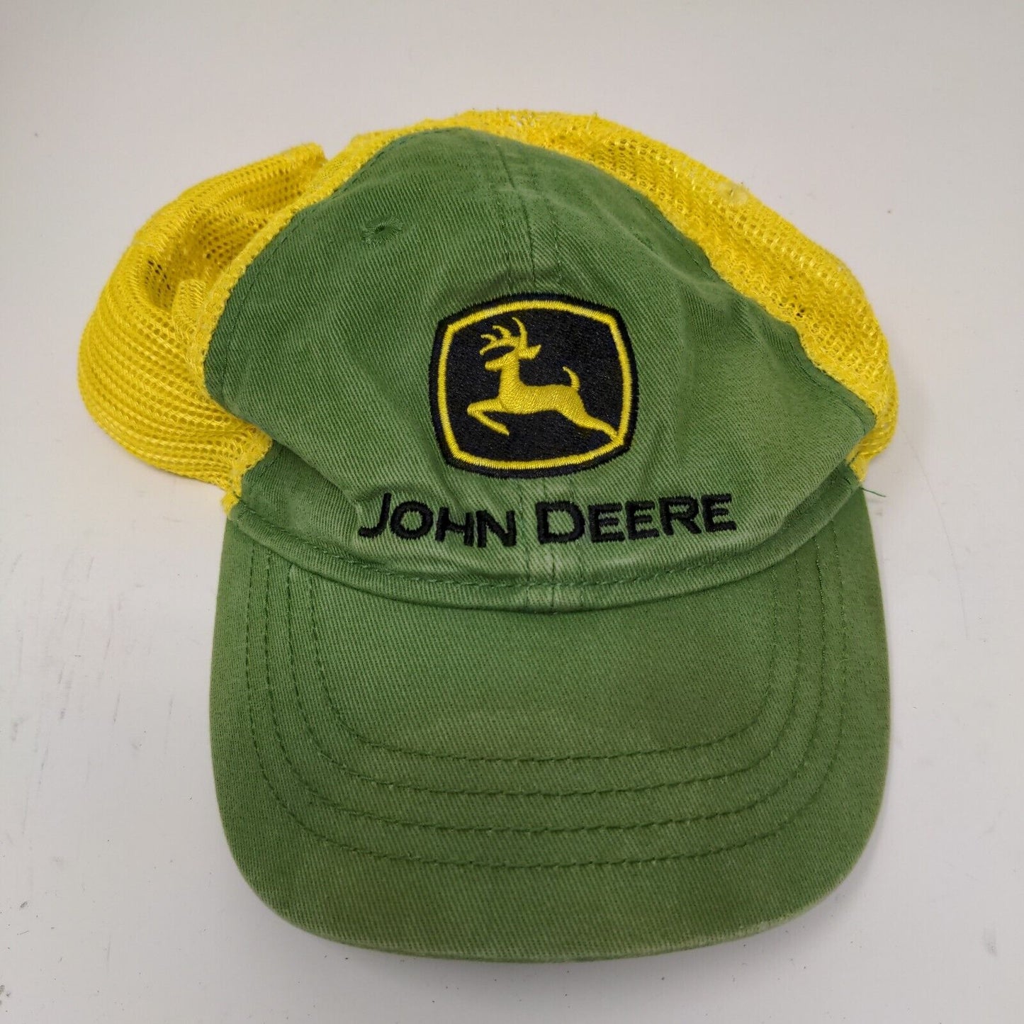 John Deere Boys Toddlers Snapback Mesh Back Hat Green Yellow OSFA Embroidered