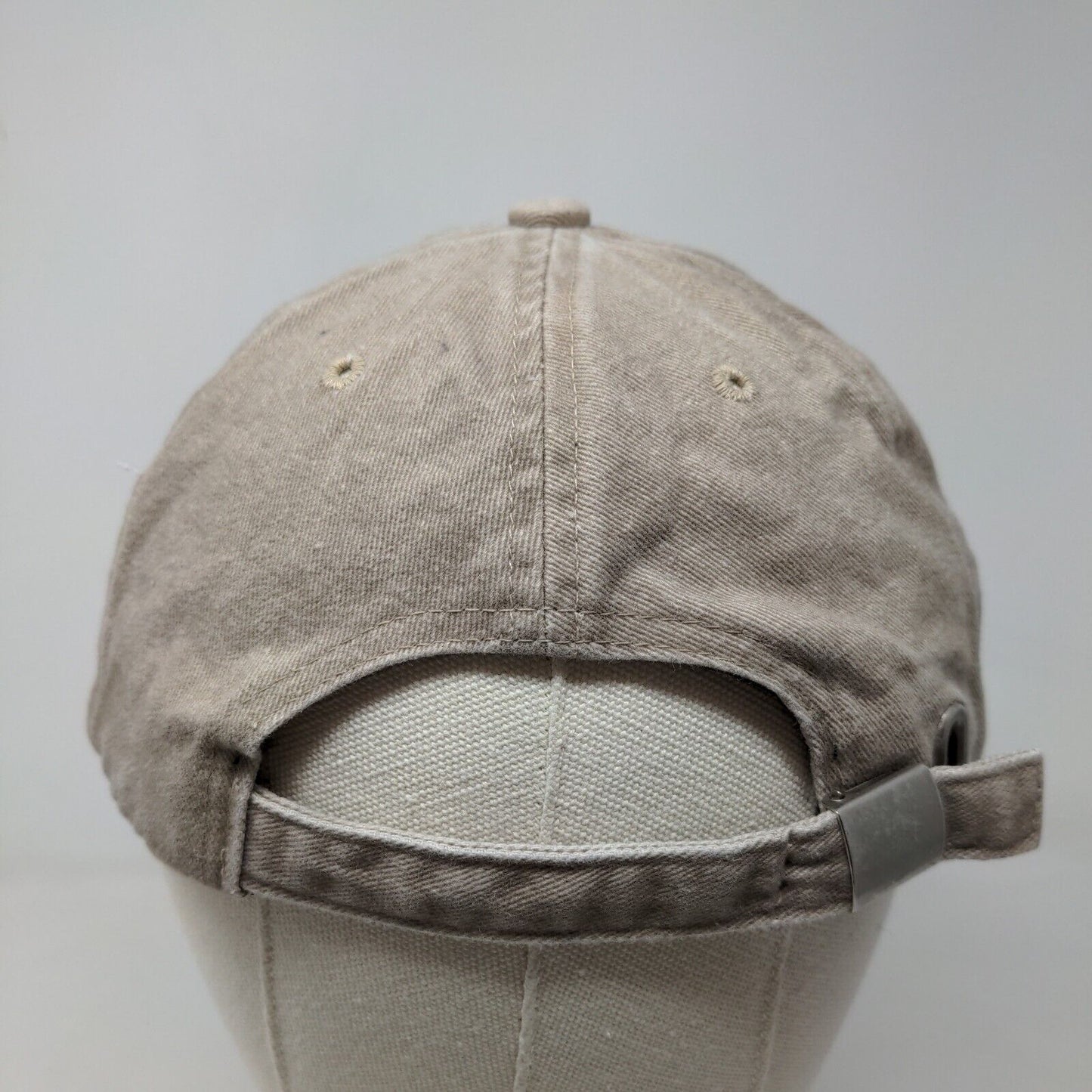 Unbranded Men's Slideback Hat Beige Size OS 100% Cotton Vent Holes