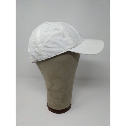 Adidas Slideback Hat White Embroidered Logo Adjustable 100% Cotton