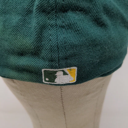 Oakland Athletics Hat Green and Yellow New Era Brand Fitted 6 7/8