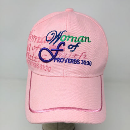 Christian Women’s Hat Proverbs 31 Women Of Faith Jesus Cap Pink Adjustable