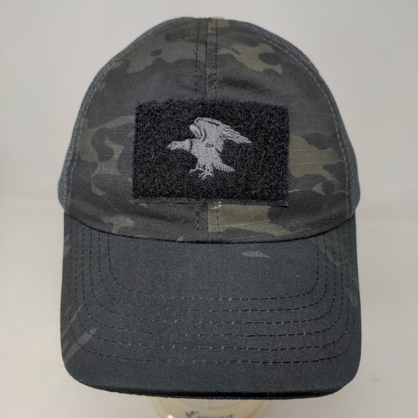 Nine Line Apparel Men's Strapback Mesh Back Hat Green Gray Camo Adjustable