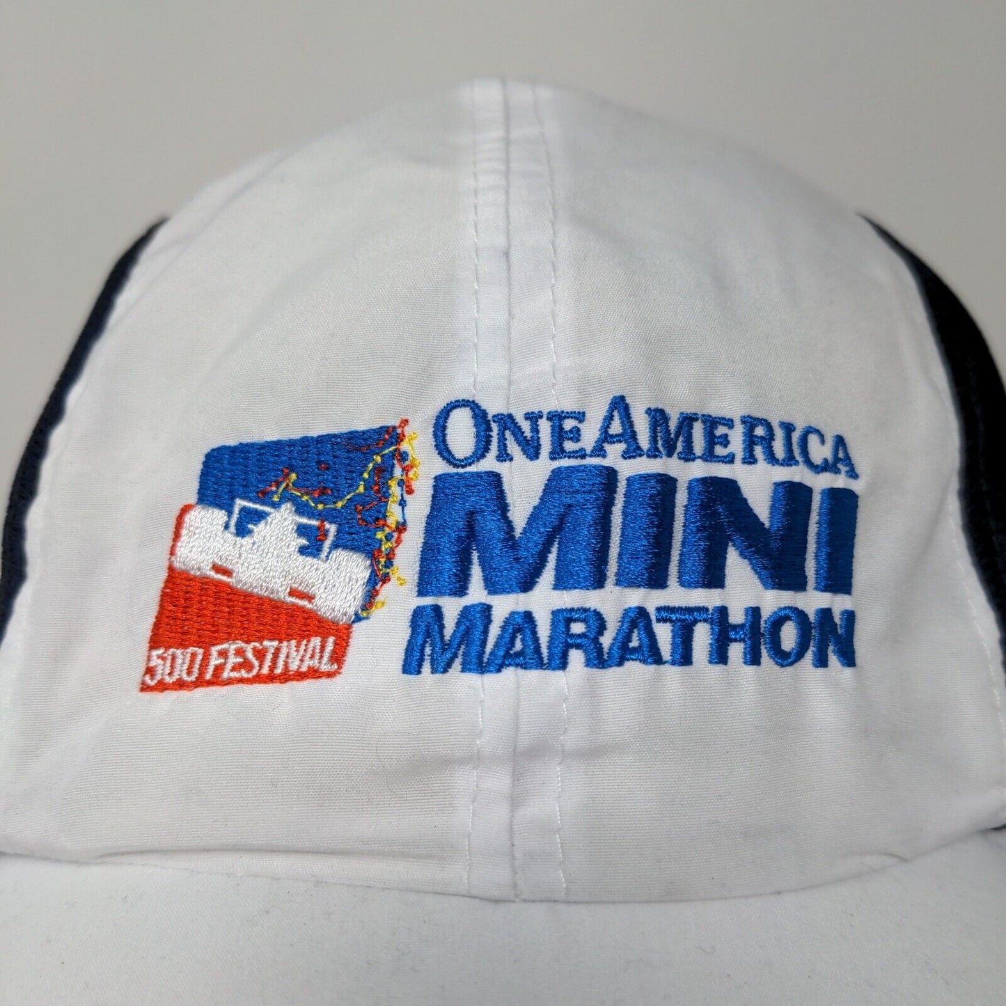 One America Mini Marathon Indy 500 Festival White Strapback Hat May 6 2017