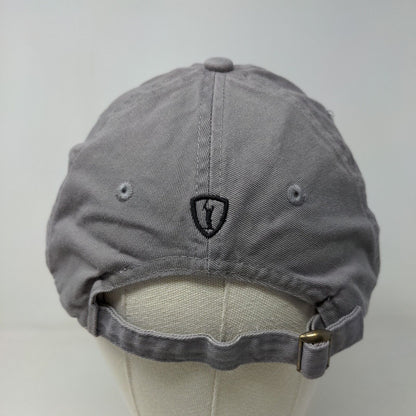 Unbranded Men's Slideback Hat Gray Adjustable Embroidered Whales Logo Cotton