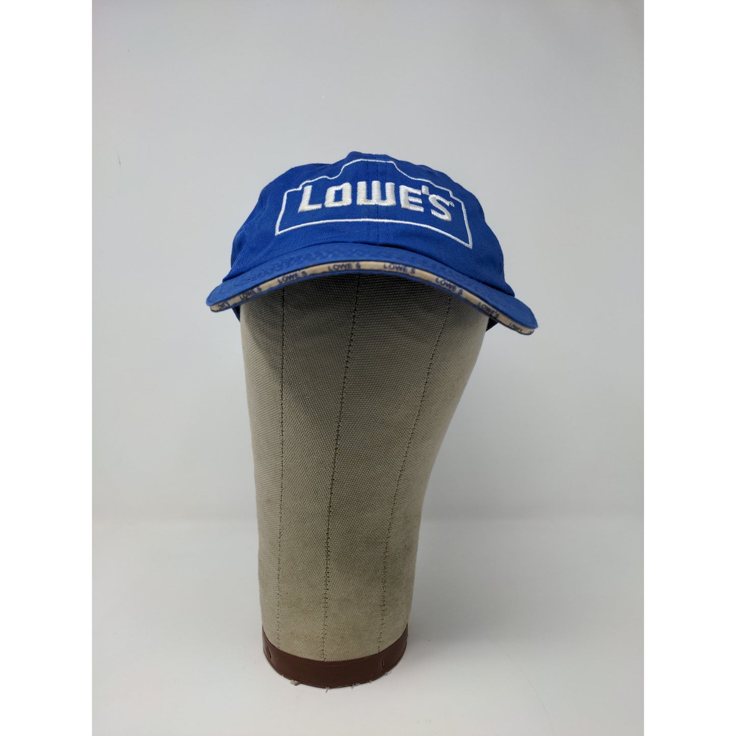 Lowe's Employee Strapback Hat Blue Embroidered Logo 100% Cotton