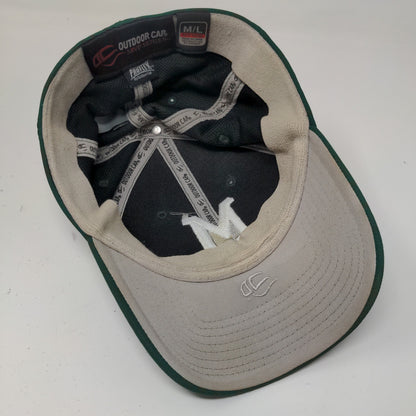 Outdoor Cap MVP ProFlex Fitted Hat Size M/L Green Embroidered M Logo