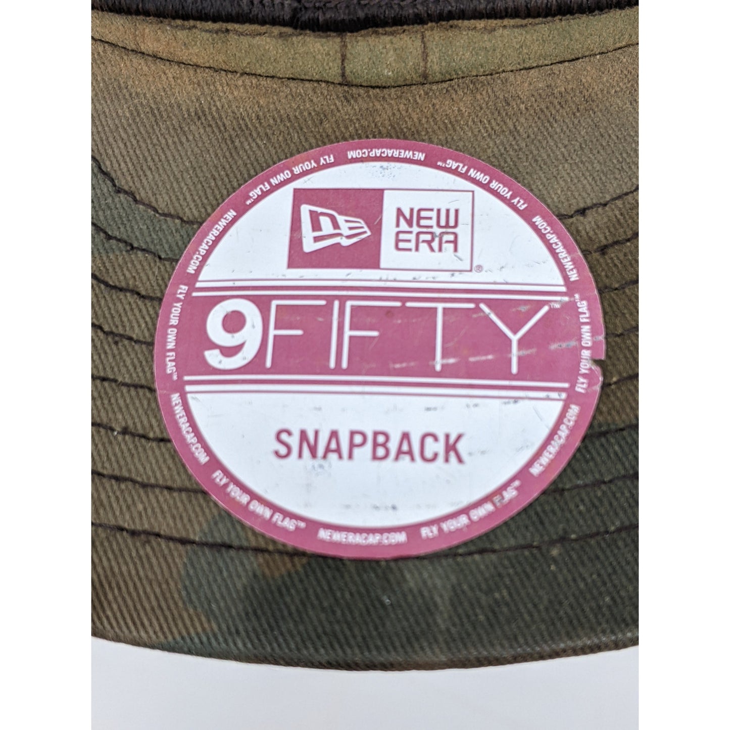 New Era 9Fifty Snapback Hat Fireline Media Adjustable Camo US Flag Patch OSFM