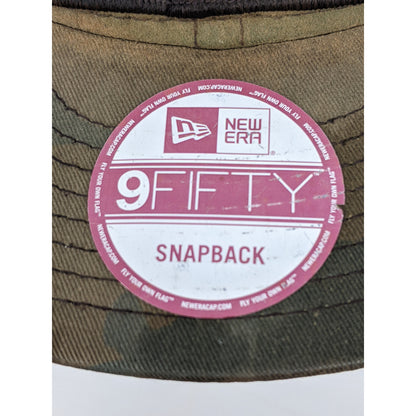 New Era 9Fifty Snapback Hat Fireline Media Adjustable Camo US Flag Patch OSFM