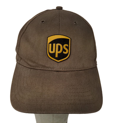 TwinHill Mens Snapback UPS Hat Brown Adjustable Logo PolyCotton