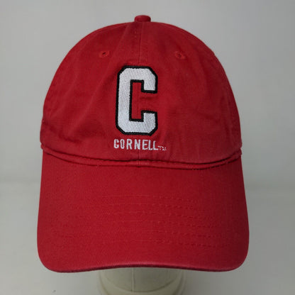 Cornell University Men's Strapback Hat Red Adjustable Embroidered Logo