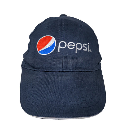 SodaGear Mens Strapback Pepsi Hat Blue Adjustable Embroidered Logo Patriotic