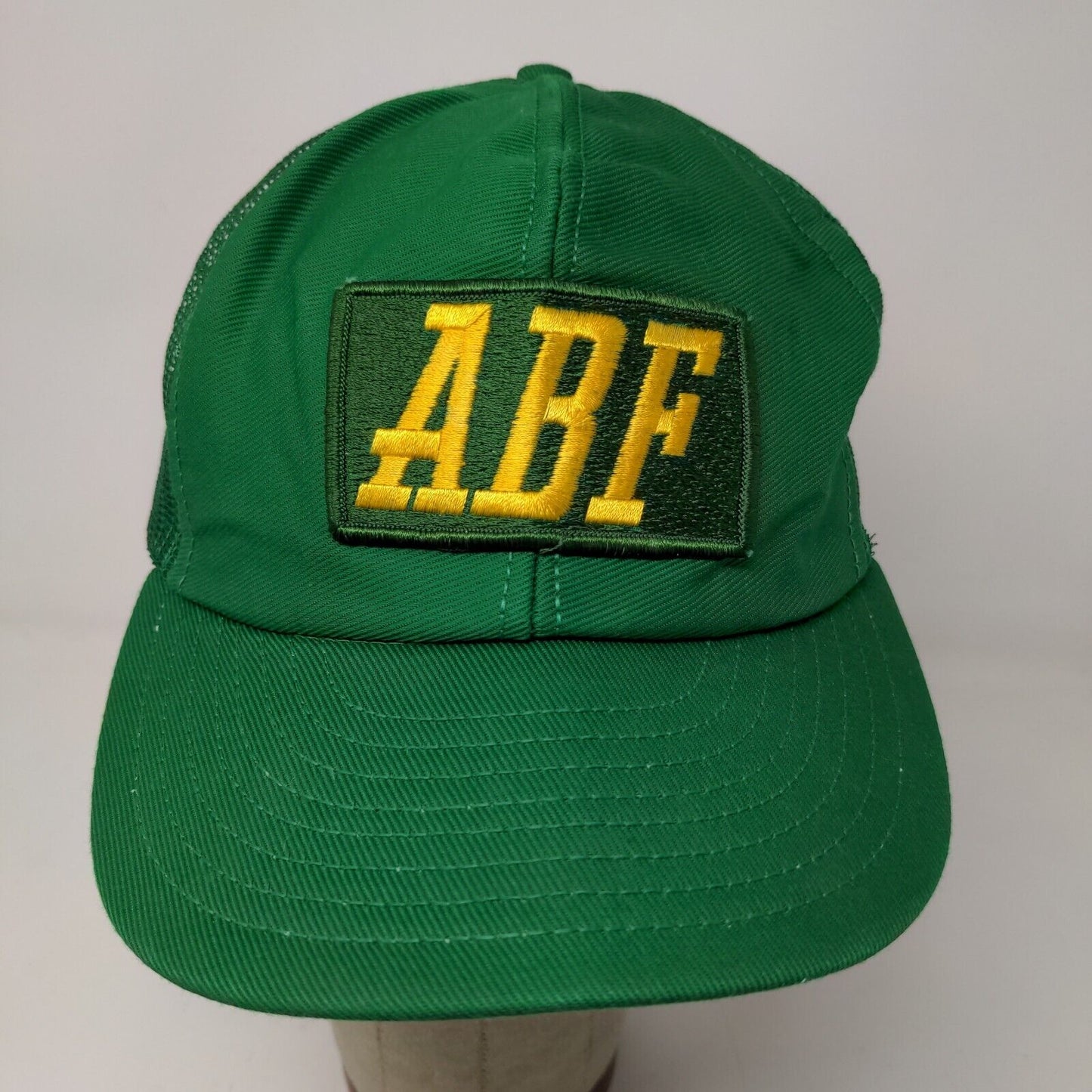 ABF Freight Snapback Mesh Back Hat Green Adjustable Embroidered Logo Vintage USA