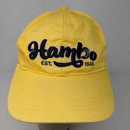 Finn Tack Men's Strapback Hat Yellow Adjustable Embroidered HAMBO Logo