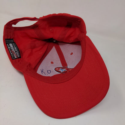 Big Melon Men's Strapback Hat Red Embroidered Logo 100% Cotton