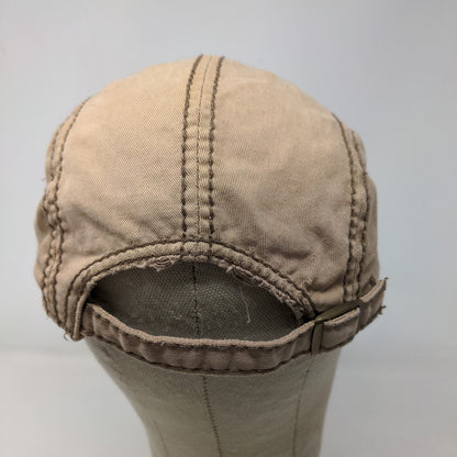 Life is Good Men's Slideback Hat Tan Adjustable Distressed Embroidered Logo