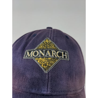 Monarch EZ Stretch Hat Size M/L Blue Faded Distressed Embroidered Logo