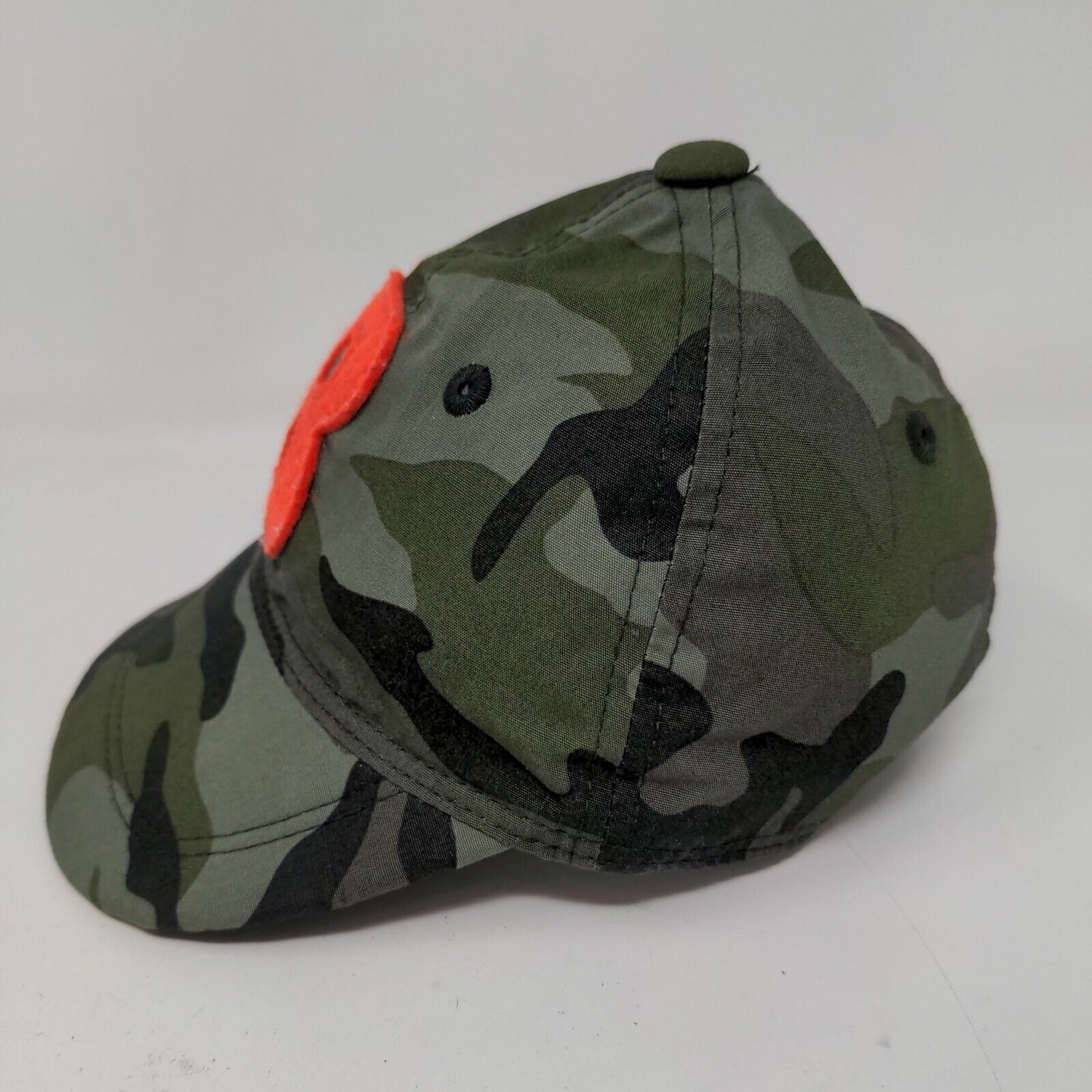 Baby Gap Boy's Stretchy Hat Green Camo Size 0-6 Months Patch B Logo