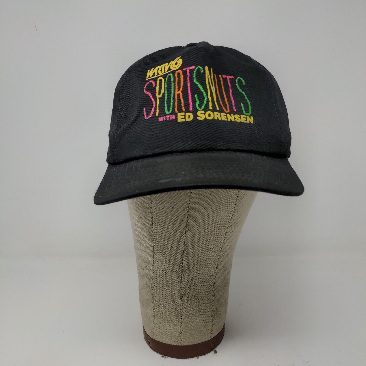 WRTV6 Mens Vintage Sportsnuts With Ed Sorensen Hat Black Adjustable Snapback