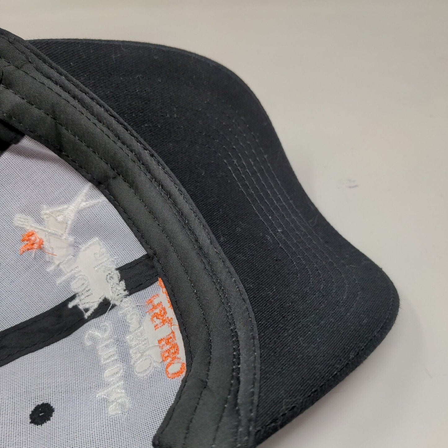 Holy Smoke Lakeside BBQ Men's Snapback Mesh Back Hat Black OSFA Embroidered