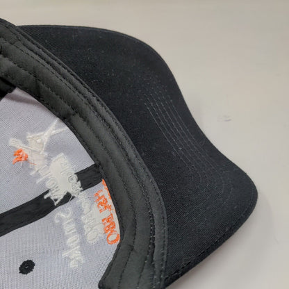 Holy Smoke Lakeside BBQ Men's Snapback Mesh Back Hat Black OSFA Embroidered