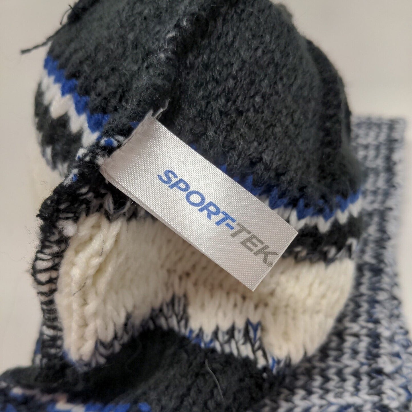 Sport-Tek Men's ACSM Knit Beanie Hat Multicolor Striped Acrylic Embroidered Logo