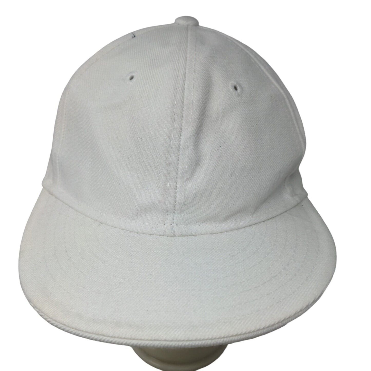 KB Ethos Men's Fitted Hat White Size L 7 3/8 Blank W/Sticker