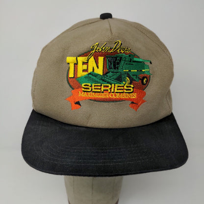 John Deere Ten Series K-Products Snapback Hat Brown Black Adjustable Made USA