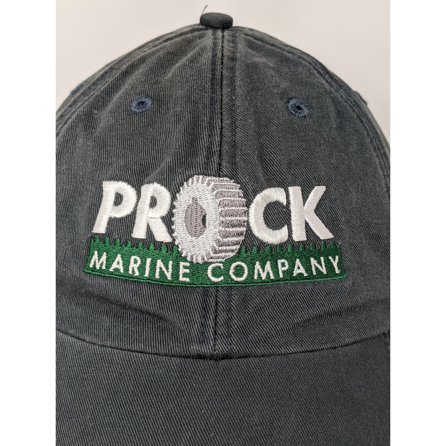Prock Marine Company Hat Adams Brand Slideback Adjustable Black Embroidered