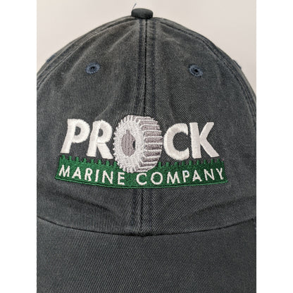 Prock Marine Company Hat Adams Brand Slideback Adjustable Black Embroidered