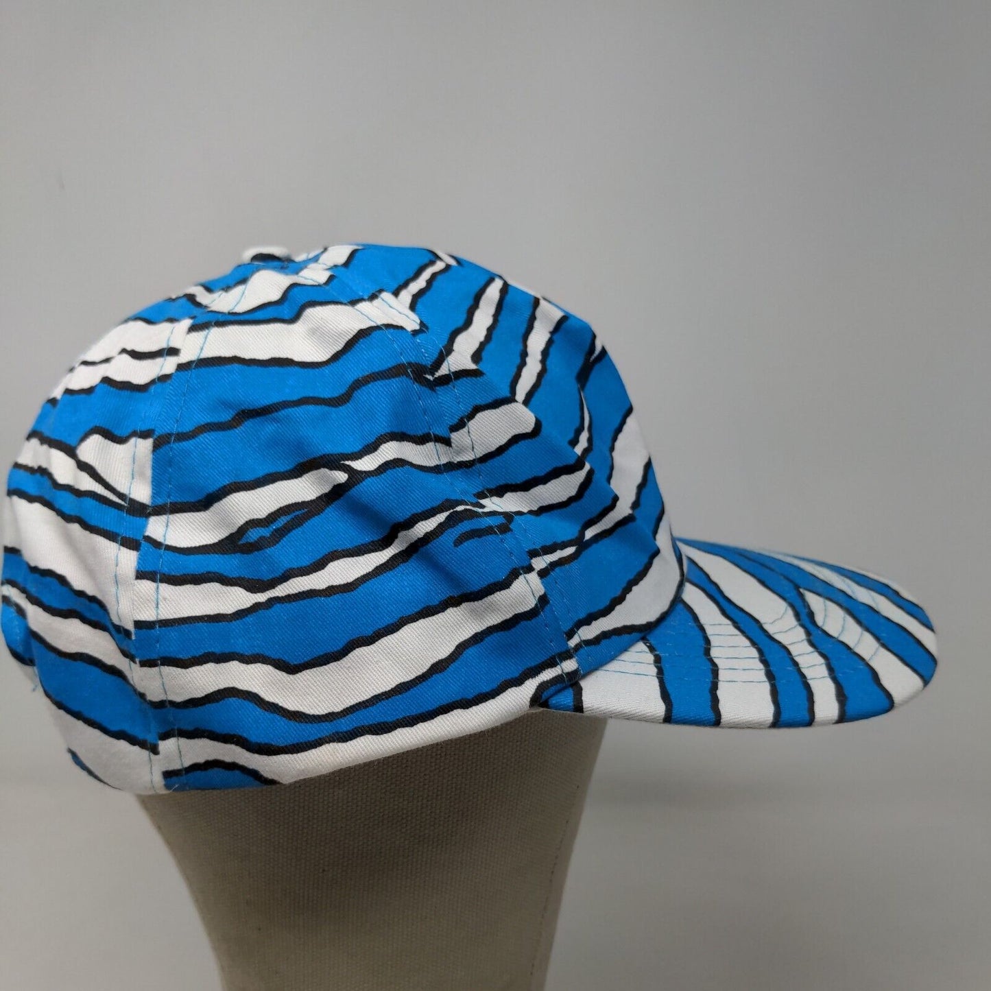 Unbranded Men's Snapback Hat Blue White OSFA Stripes Waves 100% Cotton