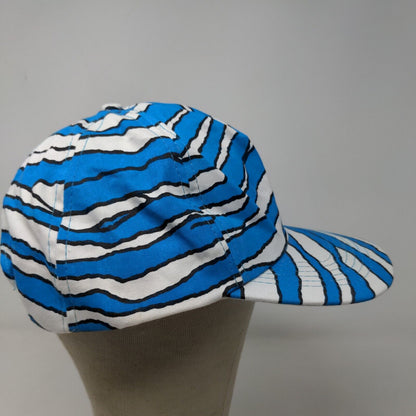 Unbranded Men's Snapback Hat Blue White OSFA Stripes Waves 100% Cotton