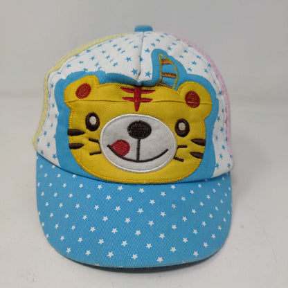 Unbranded Baby Hat Slideback Multicolor Stars Embroidered Lion