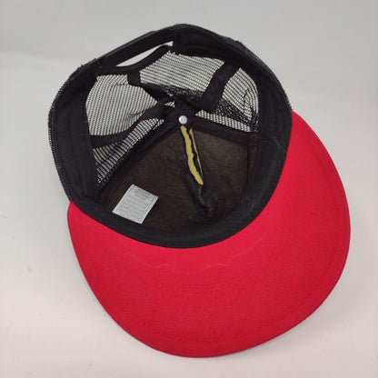 Hurley Red Black Foam Mesh Trucker Cap Snapback Hat Adjustable Graphic Print