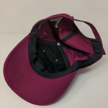 Reebok Women's Slideback Hat Red Burgundy Size OSFW Spell Out Logo