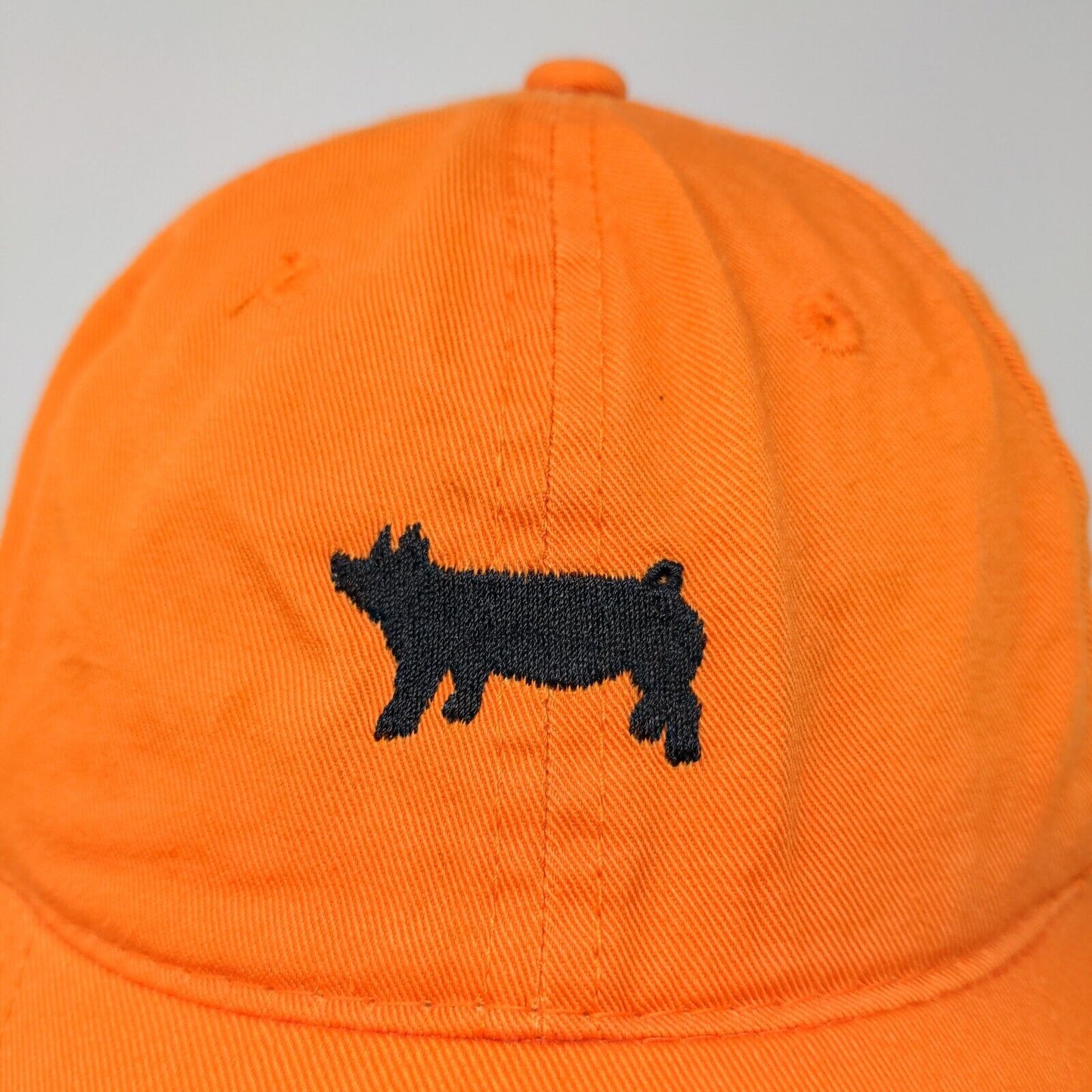 Hog Nation Men's Slideback Hat Cap Orange Size OSFM Embroidered Logo Pig