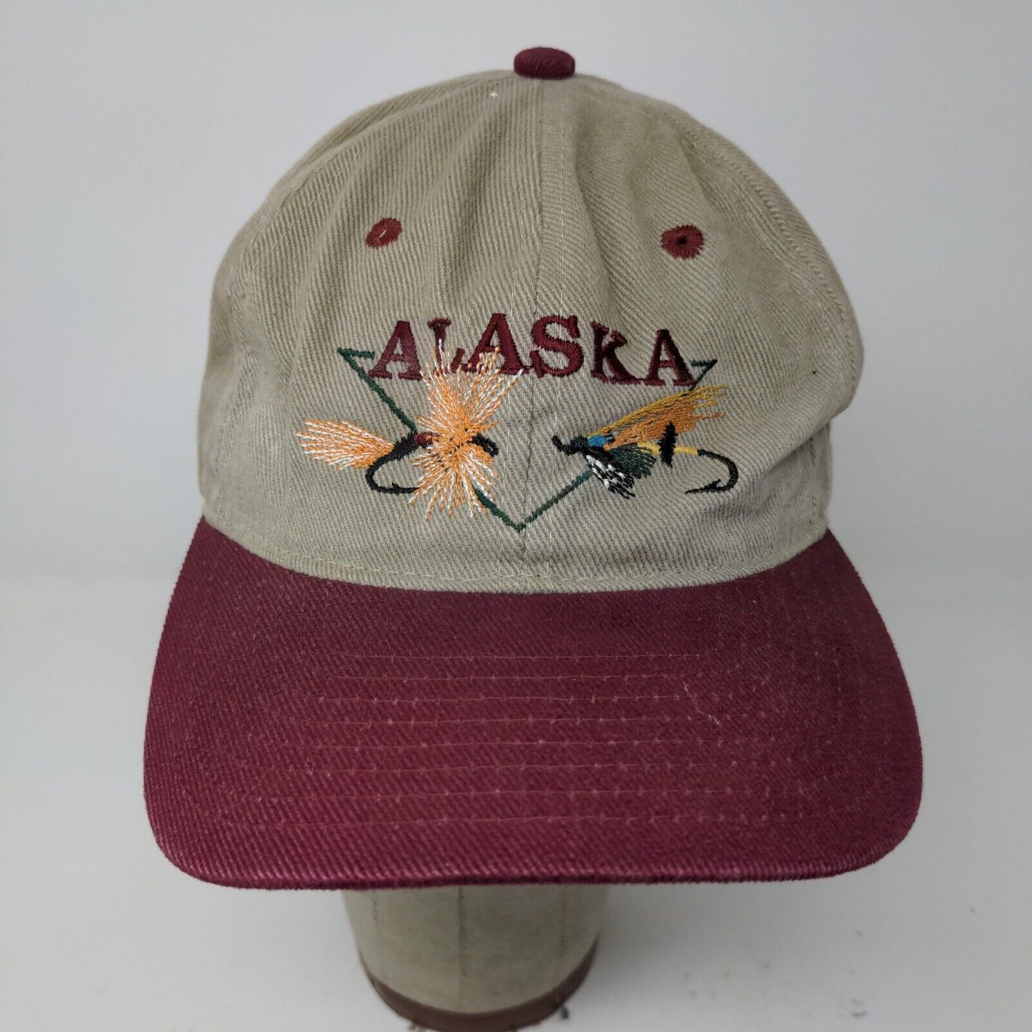 Arctic Circle Enterprises Mens Strapback Brown Adjustable Hat Embroidered Alaska