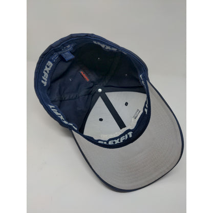 Rail Pros Port Authority FlexFit Hat Size L/XL BLue Embroidered Spell Out