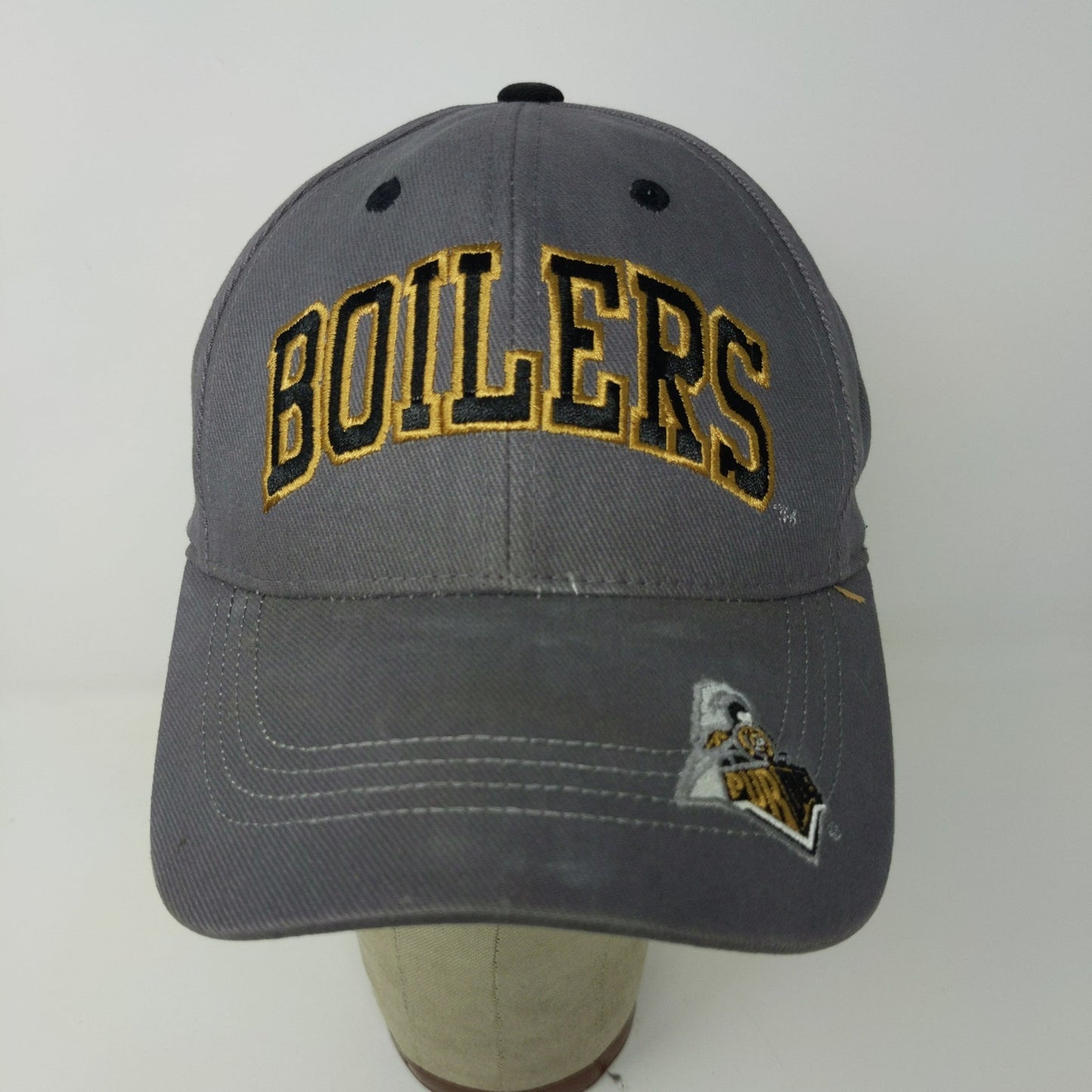 Captivating Headgear Silver Series Purdue Boilermakers Strapback Hat Embroidered