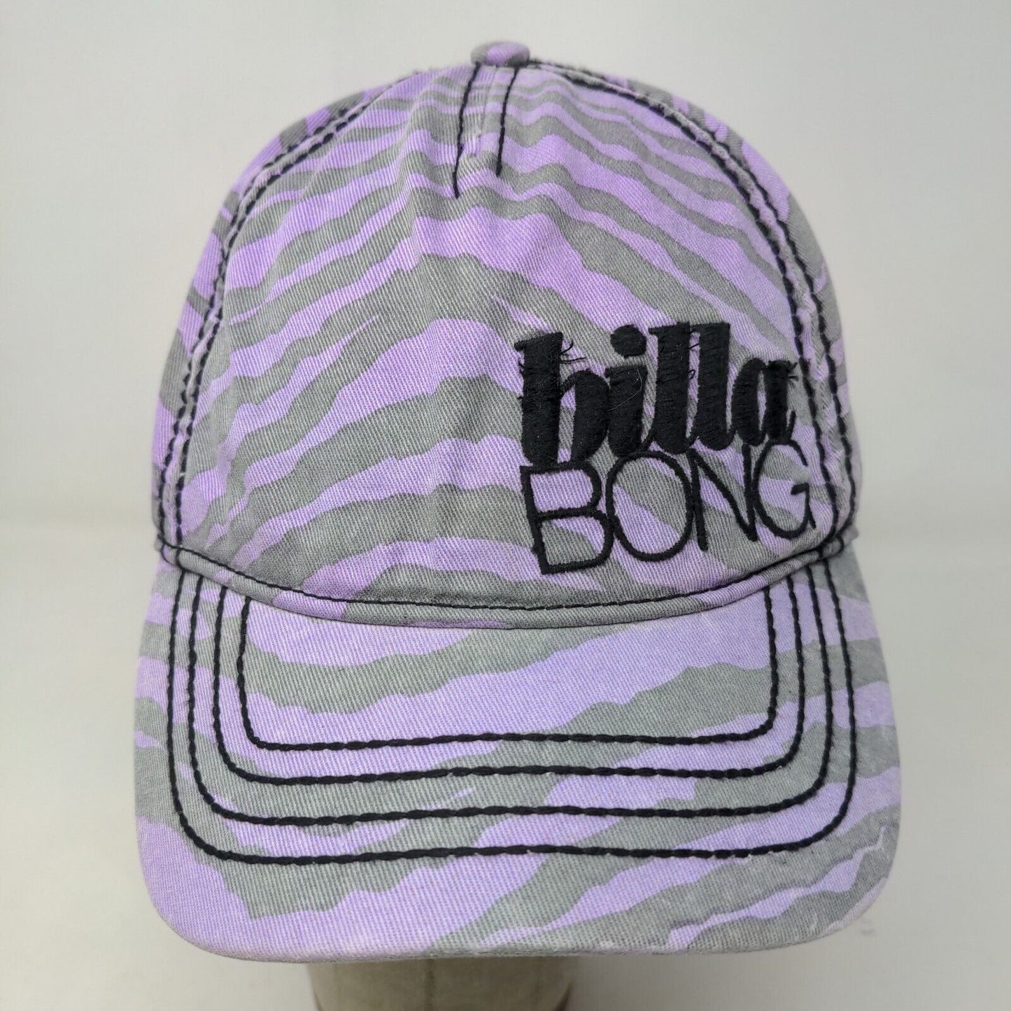 Billa Bong Women's Snapback Hat Multicolor Striped OSFM Embroidered Logo