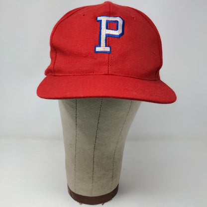 The Sportsman Mens Wool Blend Snapback Hat Red OSFA Embroidered P Logo