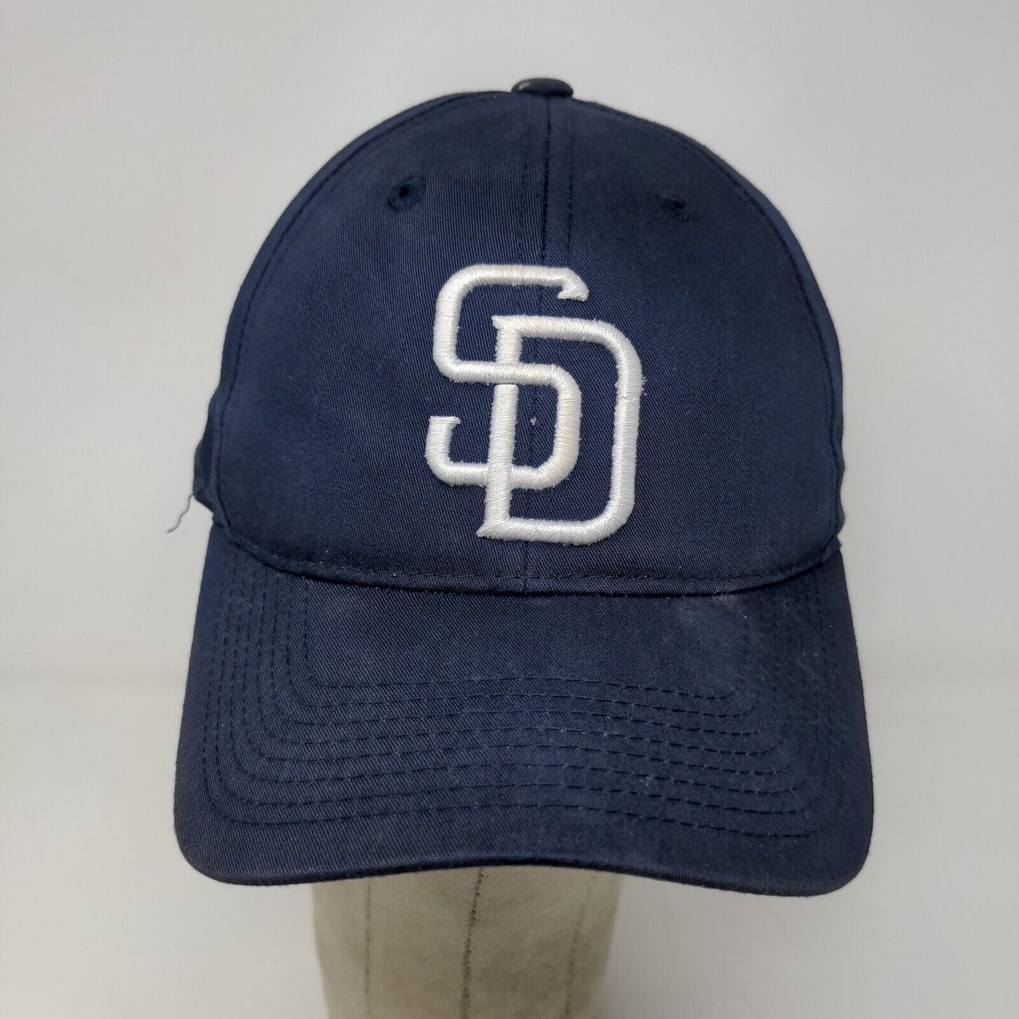 Team MLB San Diego Strapback Hat Blue Size S/M Embroidered Logo