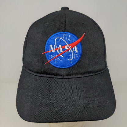 Spirit Halloween Men's Strapback Hat Black Size Small Embroidered NASA Logo