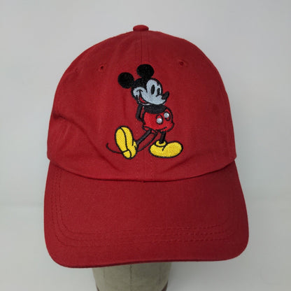 Disney Store Strapback Hat Red One Size Embroidered Mickey Mouse Bling